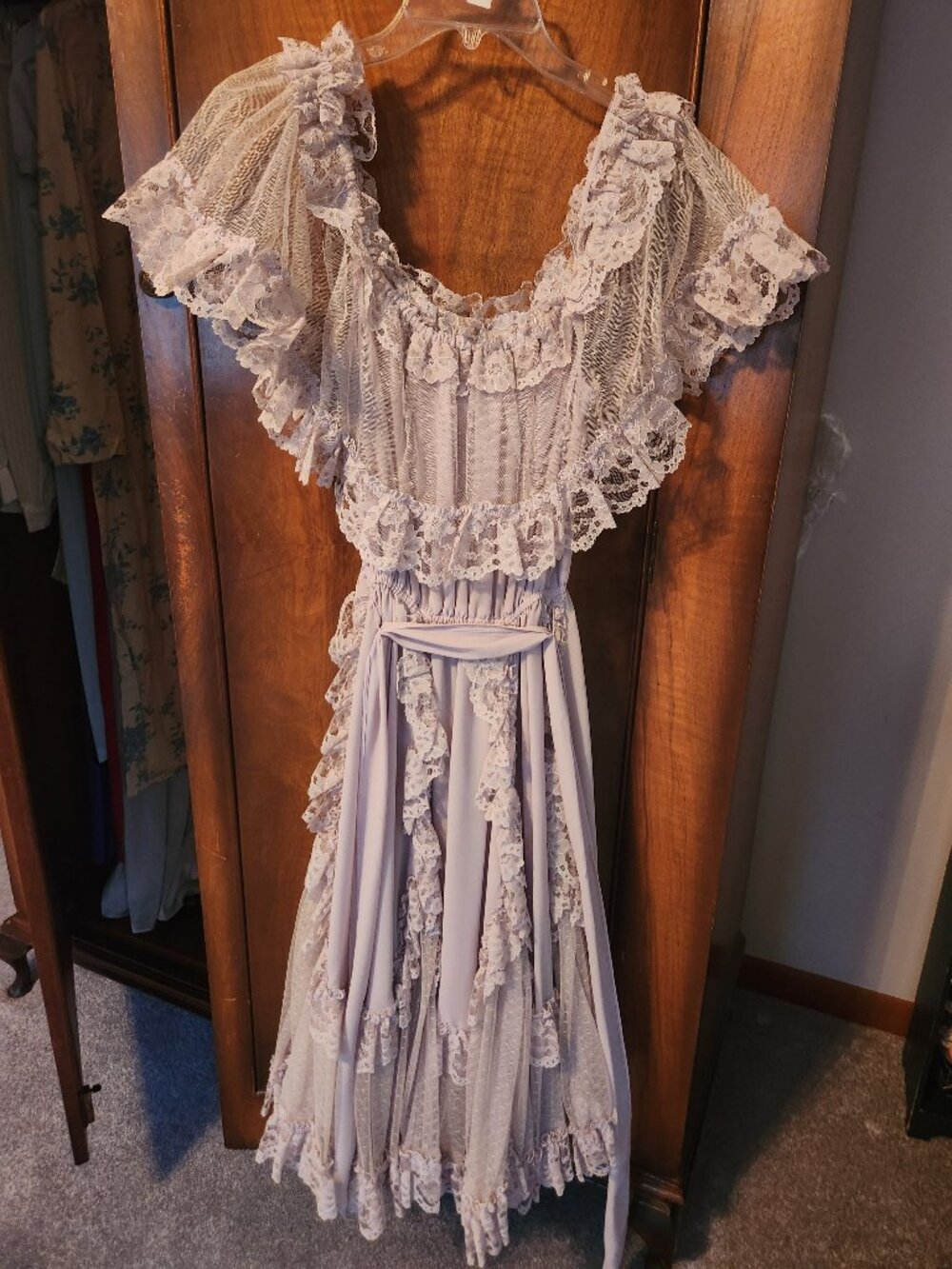 Off the shoulder lace dress